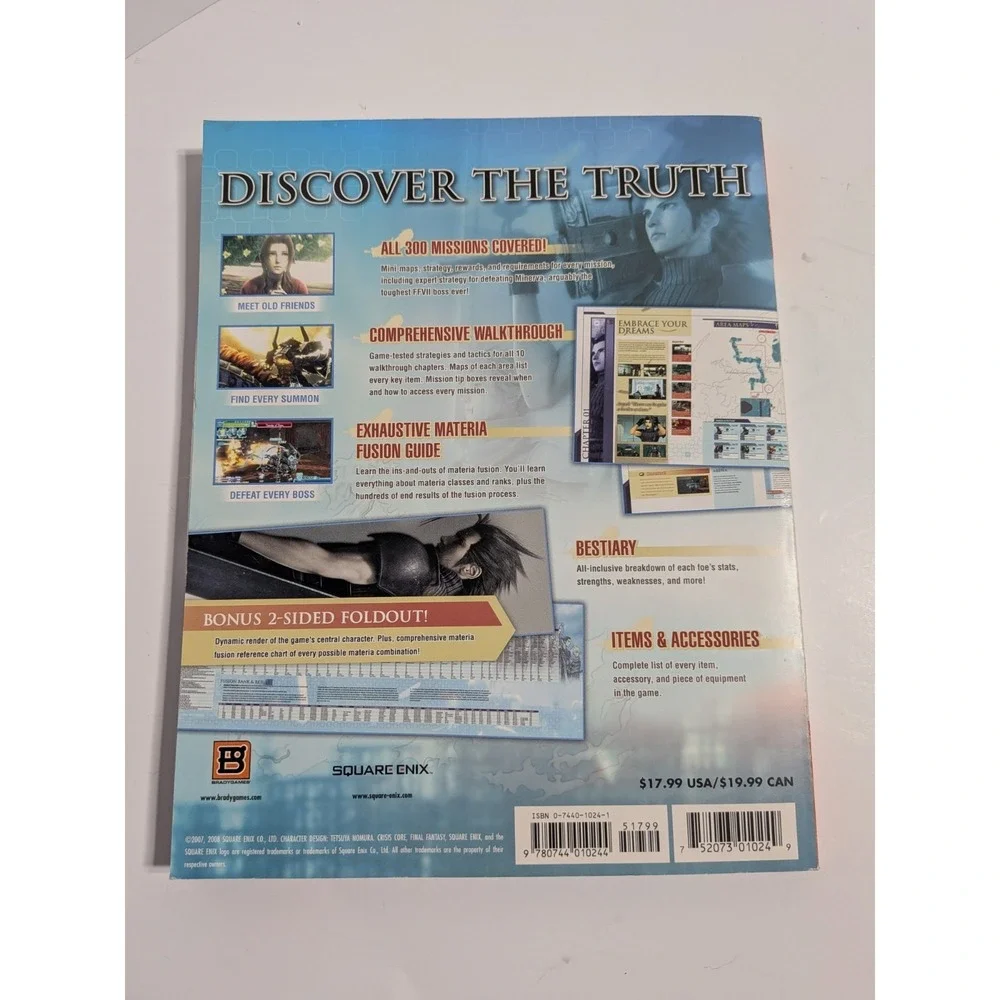 Bradygames Crisis Core Final Fantasy VII Signature Series Strategy Game‎ Guide